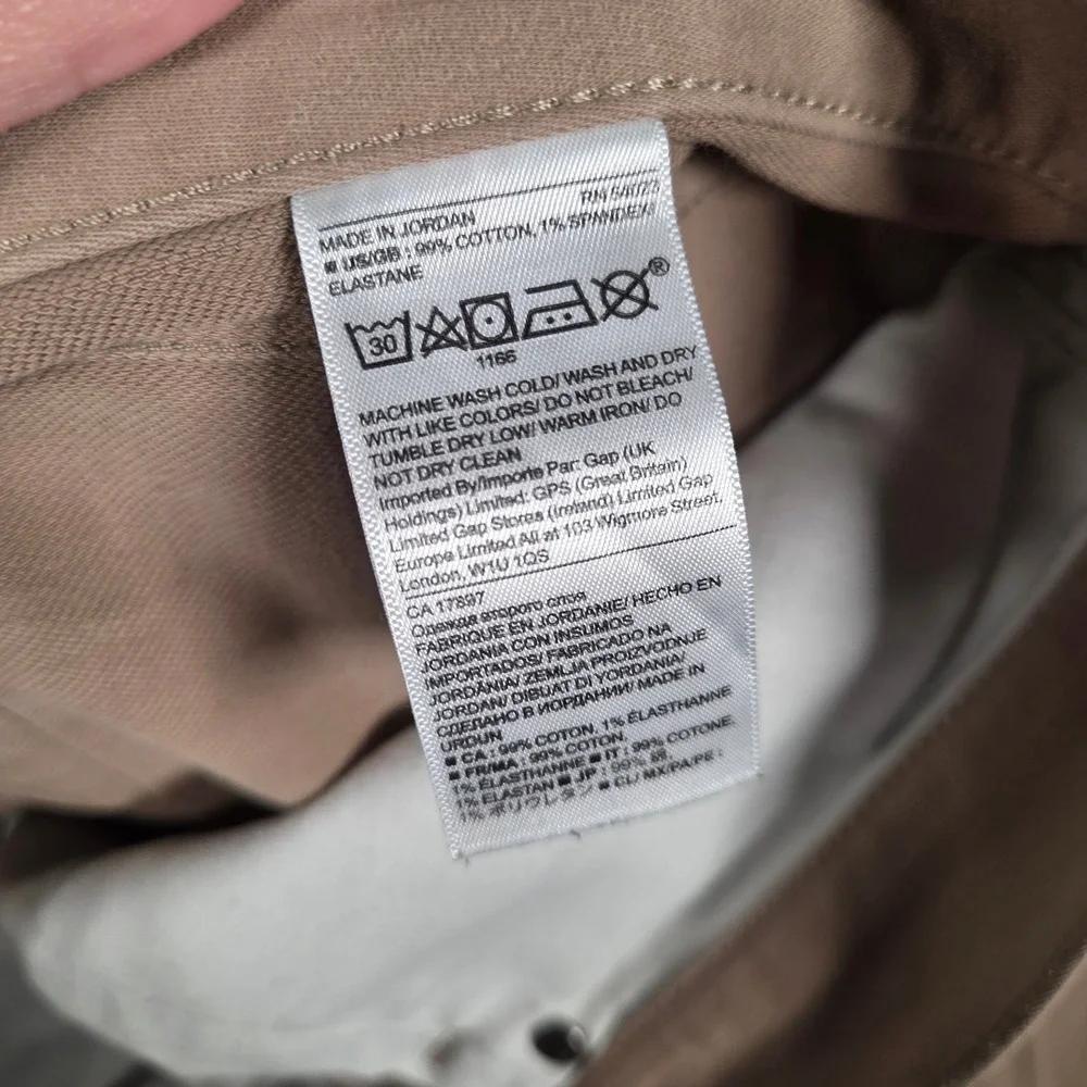 Banana Republic Mens 36x34 Traveler Skinny Fit Chino Pants Khaki 266636-02